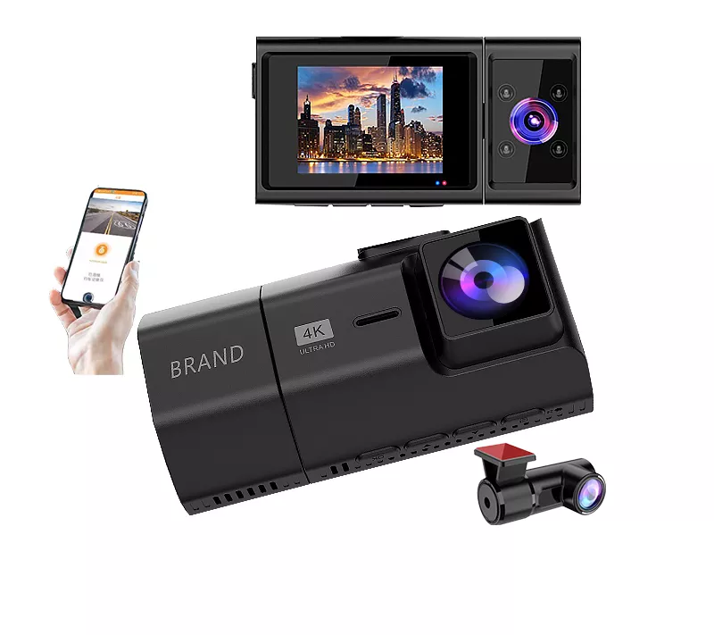 Dash Cam 4K со сверхвысоким разрешением Ultra HD, 3840*2160P видео запись фронтальная камера с Gps, Wi-Fi, Автомобильный видеорегистратор чёрный ящик для автомобиля GPS трекер
