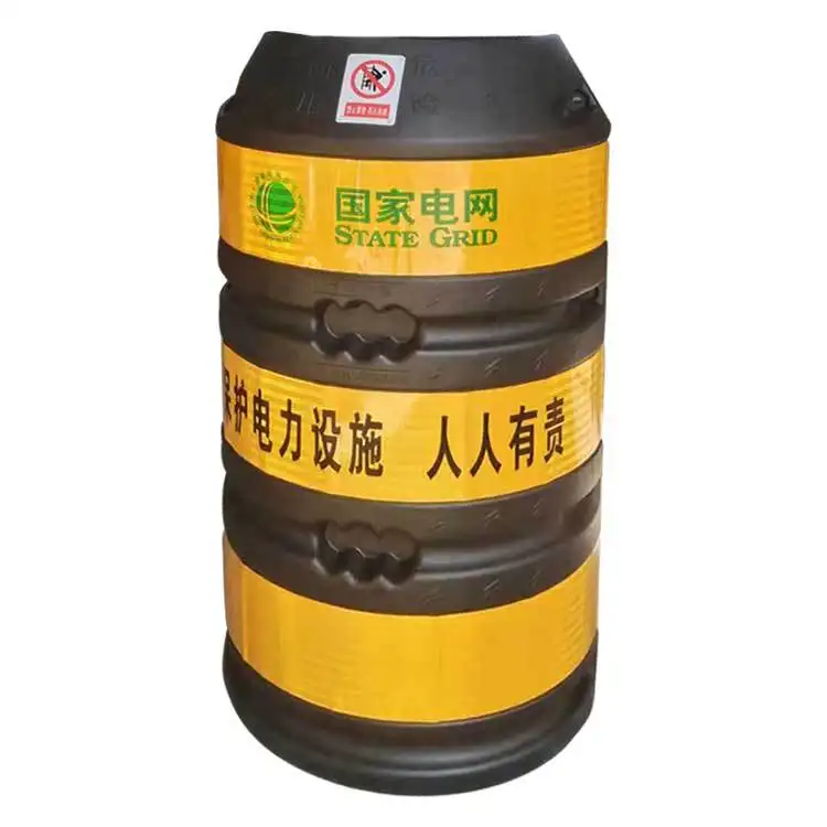 Plastic Steel Traffic Safety Road Anti-collision Barrel For Construction Site