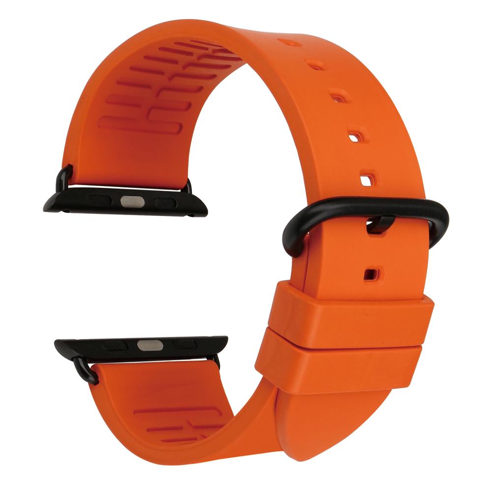 Ремешок спортивный для Apple Watch Band, резиновый браслет для iWatch Series 6 5 4 3 2 1, 44 мм 40 мм 42 мм