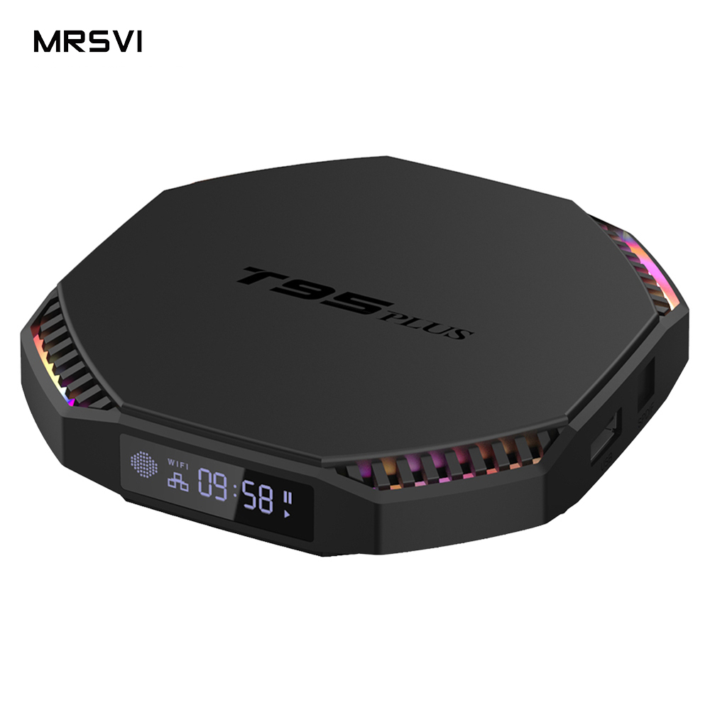 ТВ-приставка T95 Plus, Android 11,0, 2,4G и 5G, Двойной Wi-Fi, 4 ГБ, 8 ГБ ОЗУ, 32 ГБ, 64 Гб ПЗУ, телеприставка