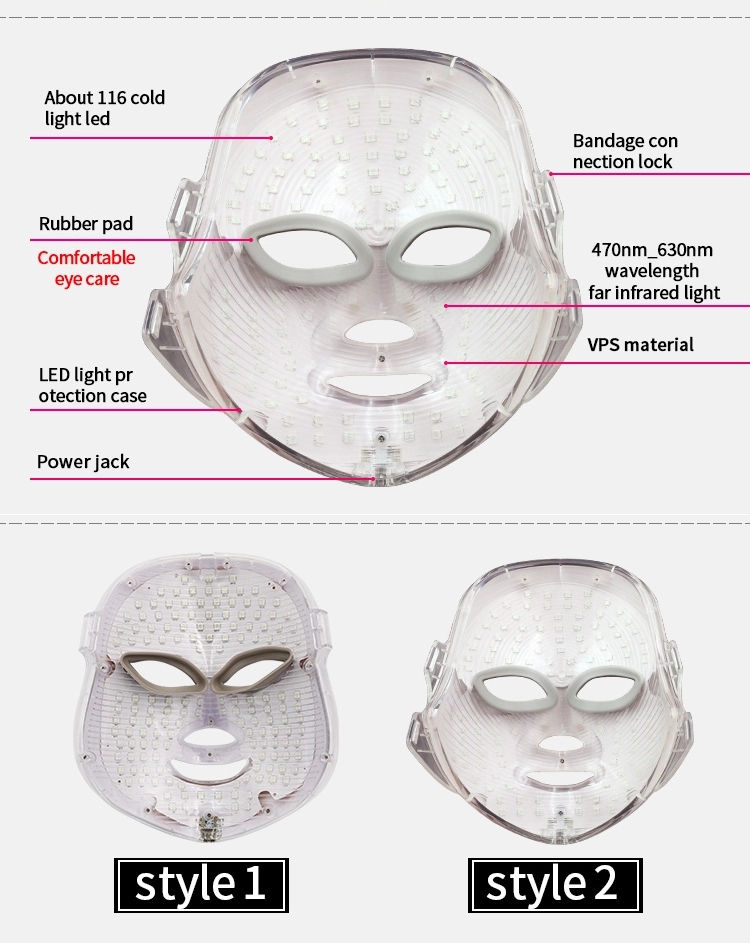 2020 Hot Selling Facial Beauty Mask 7 Color LED Mask Rejuvenation Whitening Rejuvenation