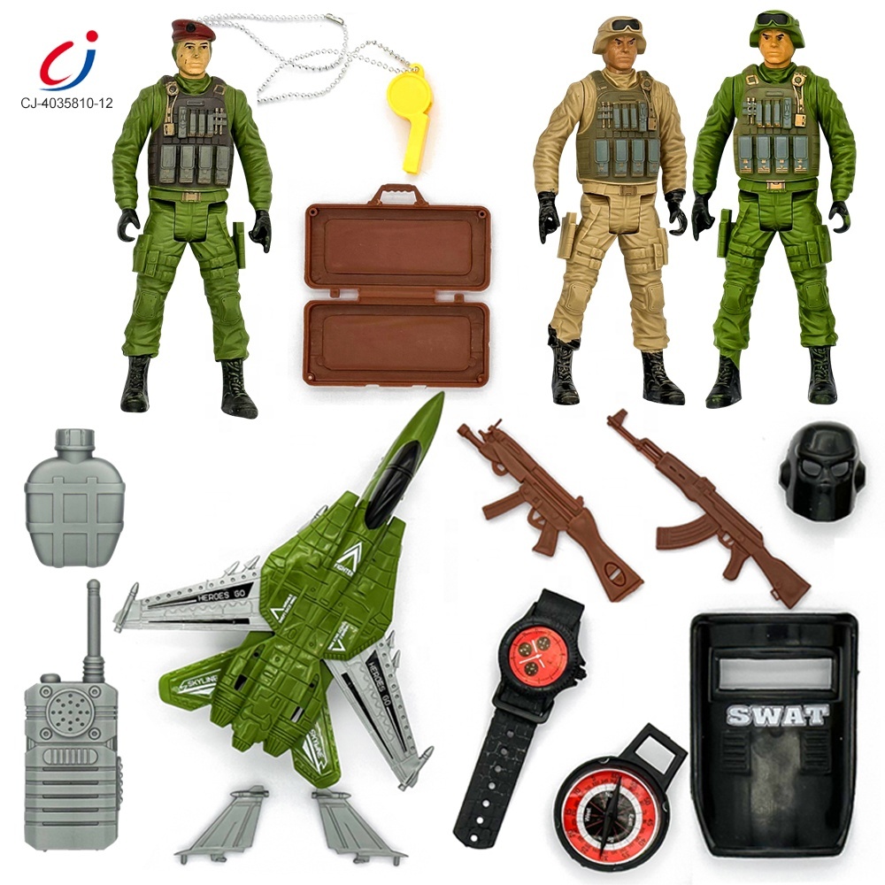 Chengji Juguetes Kids Cool Play Army Games Set Plastic Equipment Handcuffs Police Military Toys