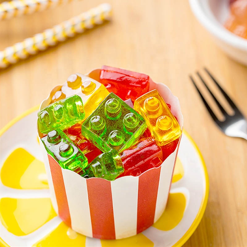 Горячая продажа 3D блок gummies желе конфеты оптовик