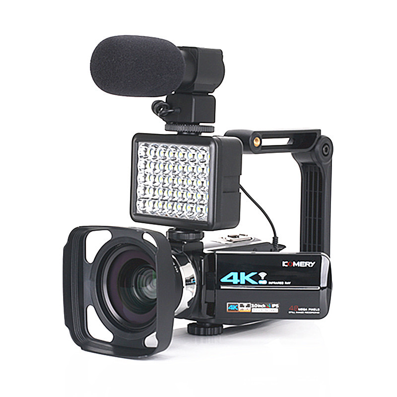 Live Streaming For Youtube Video Call Auto focus Function Recording While Charging Built-in Fill Light AF 4K Video Camcorder