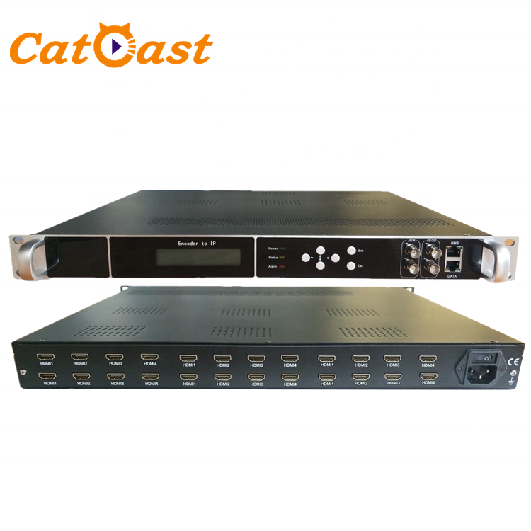 24 В 1 H.264 HDMI-IP IPTV прямая трансляция видео кодировщик