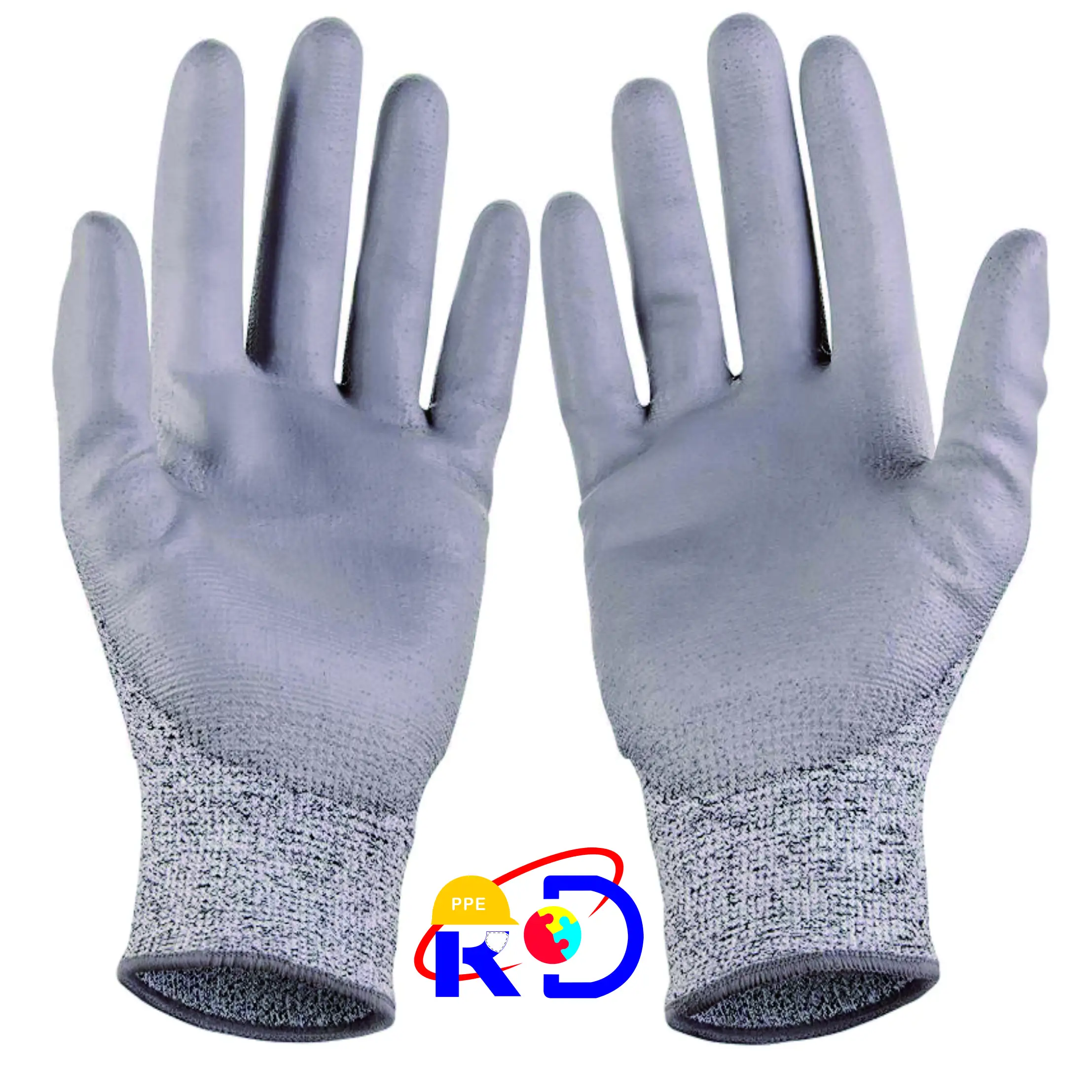 Grade 5 HPPE PPU Impregnated Anti Cut Gloves