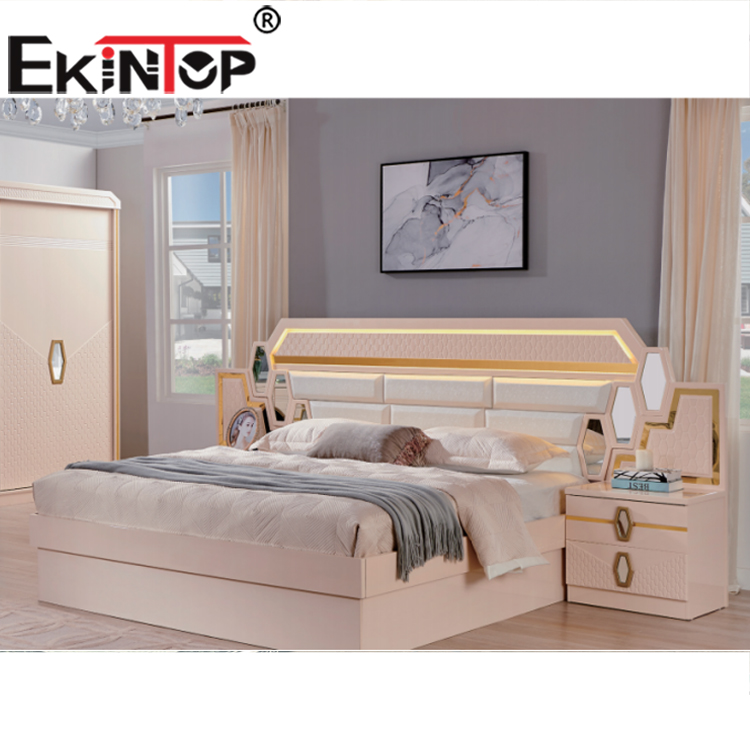 Ekintop king кровать двуспальная современная мебель, кровать набор мебели для спальни деревянная кровать мебель для продажи