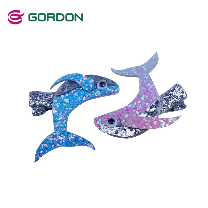 Gordon Ribbons Hot Sale Bling Cute Fish Shape Hair Clip Little Girls Hairpins Hair Accessories Sets