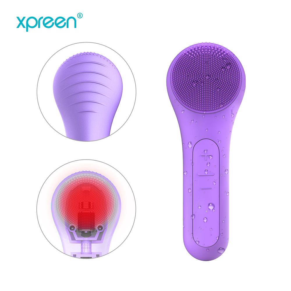 er electric sonic silicone facial cleansing brush waterproof silico face brush