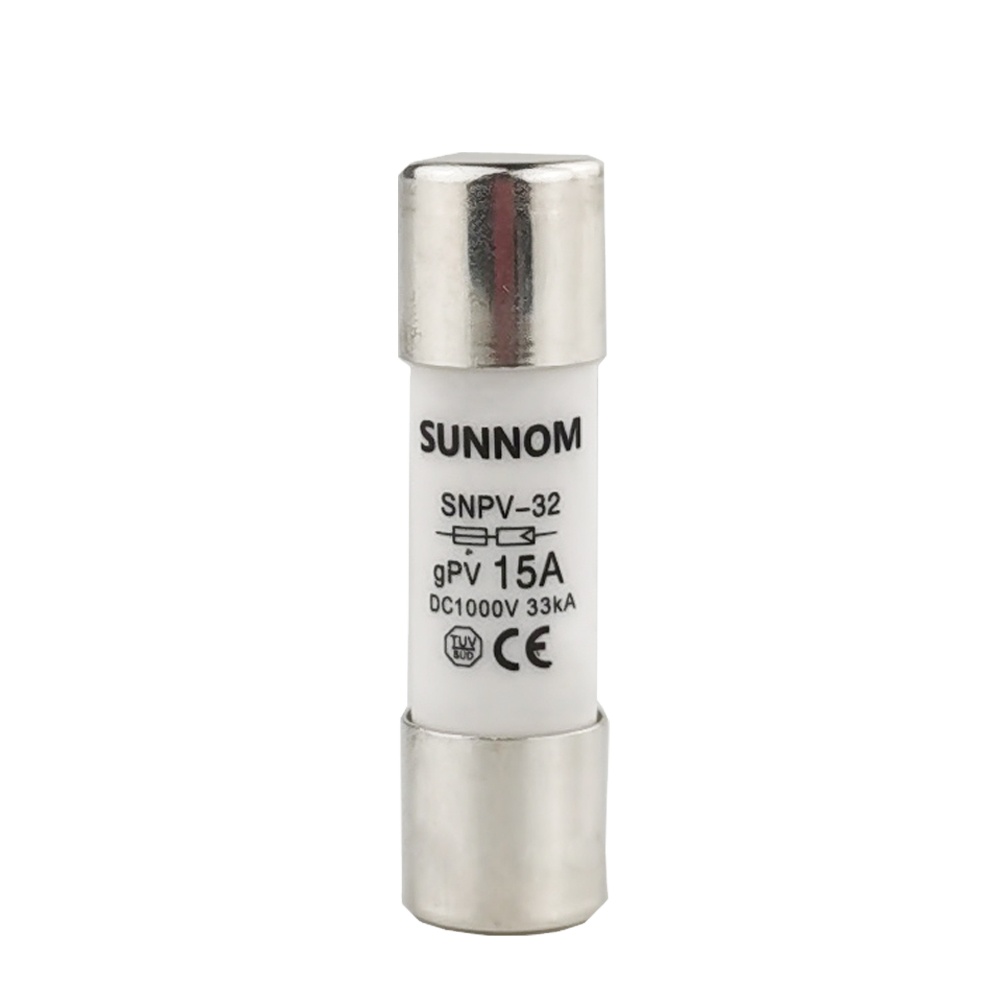 SUNNOM 10x38 мм, 15A, 1000 В постоянного тока, солнечный постоянный ток, фотогальванический цилиндрический TUV RoHS gPV предохранитель