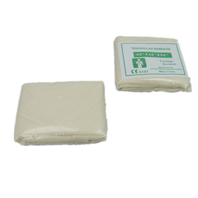 100% cotton bleached triangular bandages for wound fixing
