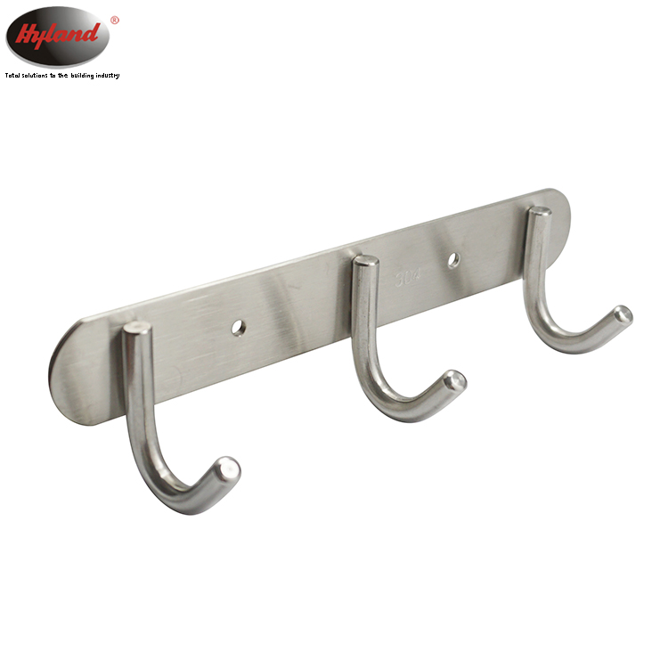 Настенный комплект крючков для халата Hyland OEM, Крючки из нержавеющей стали для ванной/кухни, Ширина пластины 30 мм, толщина 2,5 мм,