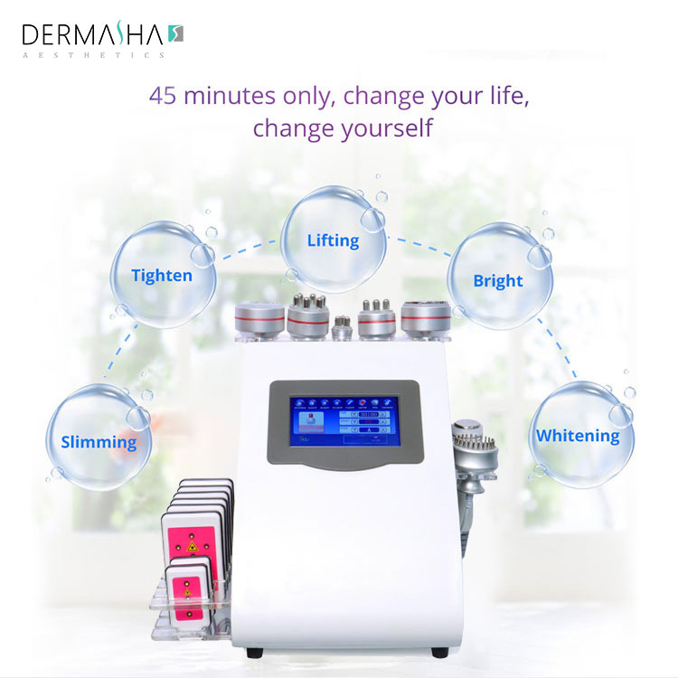 Newest 9 in 140k Ultrasonic Cavitation Vacuum With Lipo Pa Cavitation Machine Body Slimming Machine