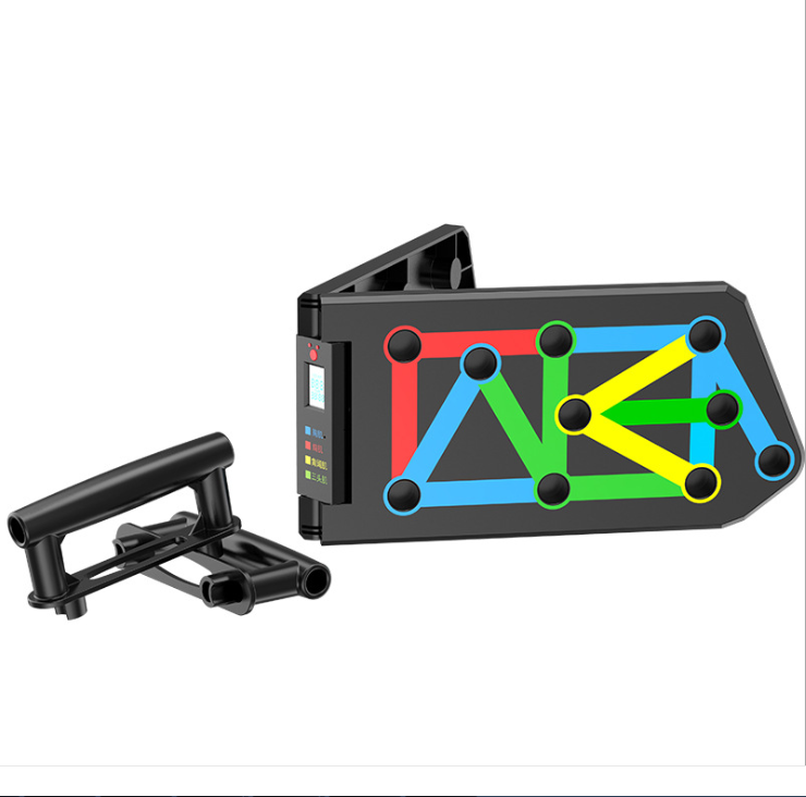 Portable Foldable Fitness Training Abdominal With Resistance Band System Push Up Rack Board
