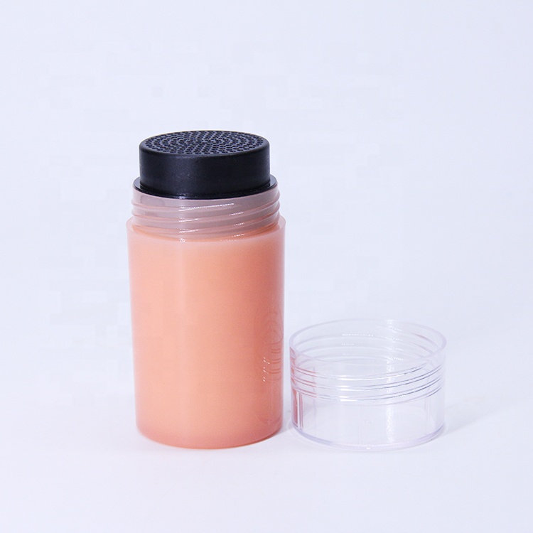 Wholesale round black matte color plastic hair fiber powder shaker bottles