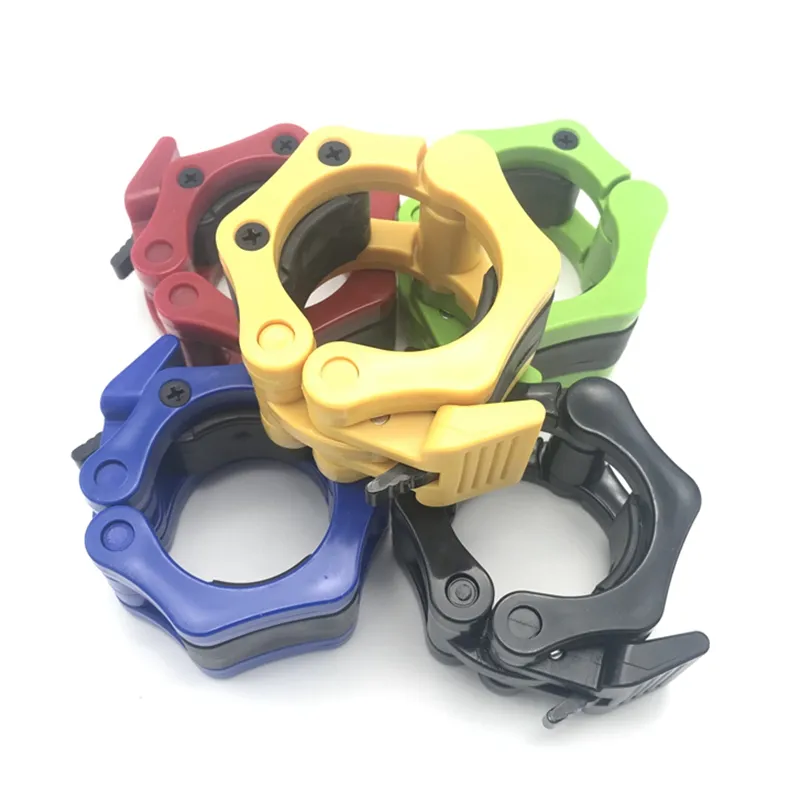 Colorful weight lifting training durable eco-friendly barbell collar clips wholesale