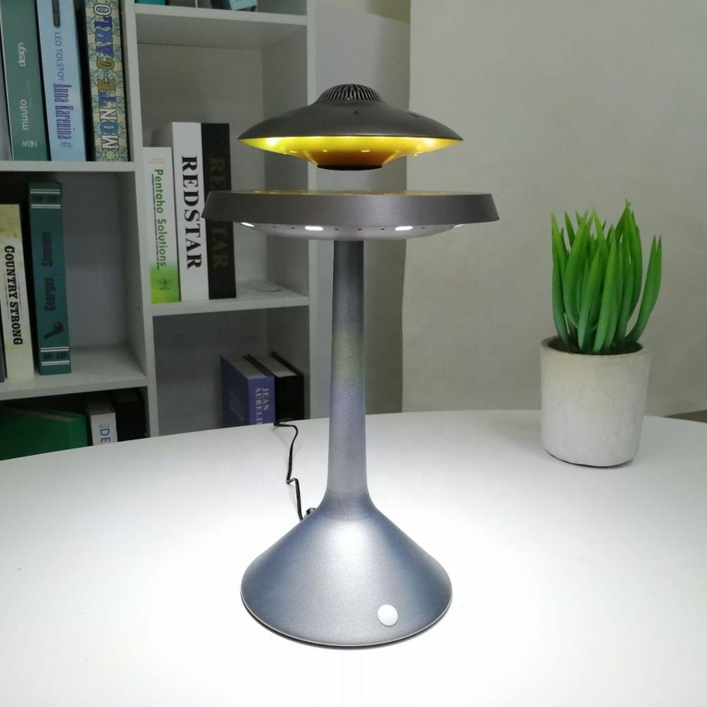 Biumart UFO Shape Levitating BT Speaker New Creative Fashion Suspension Speaker with LED Light for Home Theater