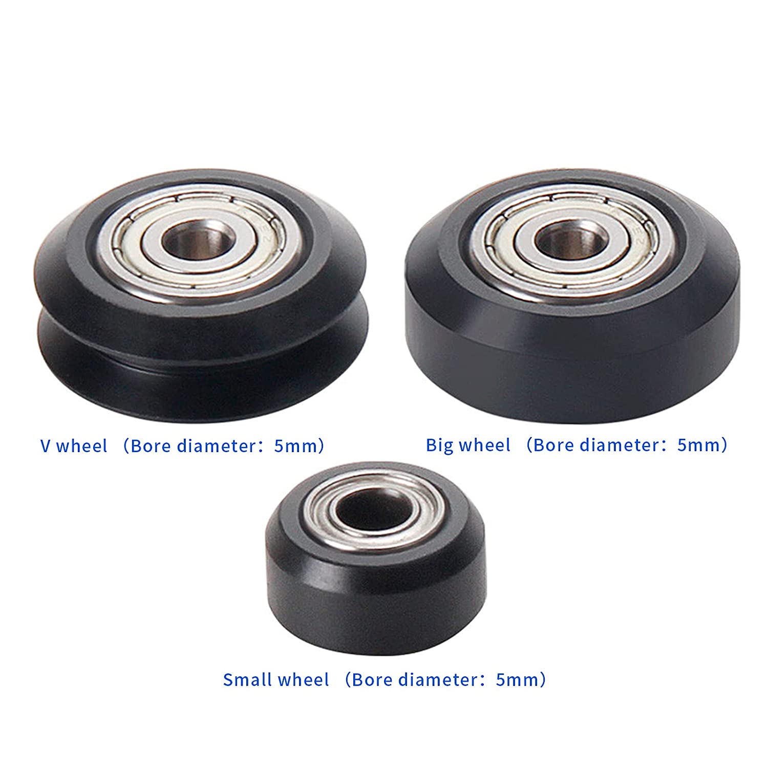 3d Printer Parts accessories spare 625ZZ Bearing v wheel of 3d printer concave wheel idler steel pulley POM wheel
