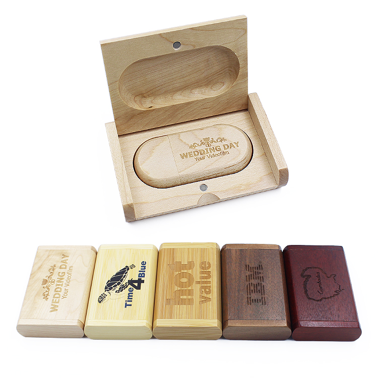 Factory Provide Free Sample wooden usb flash 16gb Custom Logo Engraved Wooden USB 64 GB Flash Drive