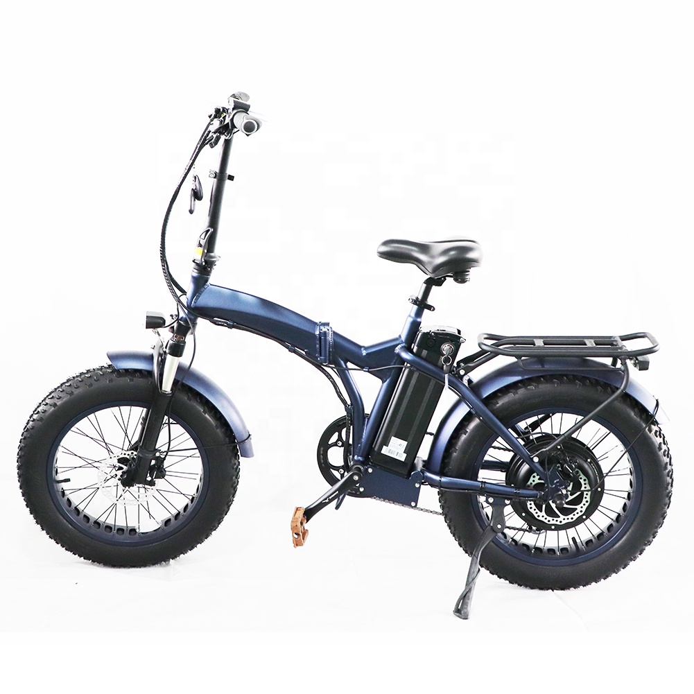 Высококачественный электрический велосипед RJ EBIKE, 20 дюймов, 1000 Вт, складной электрический велосипед с толстыми шинами