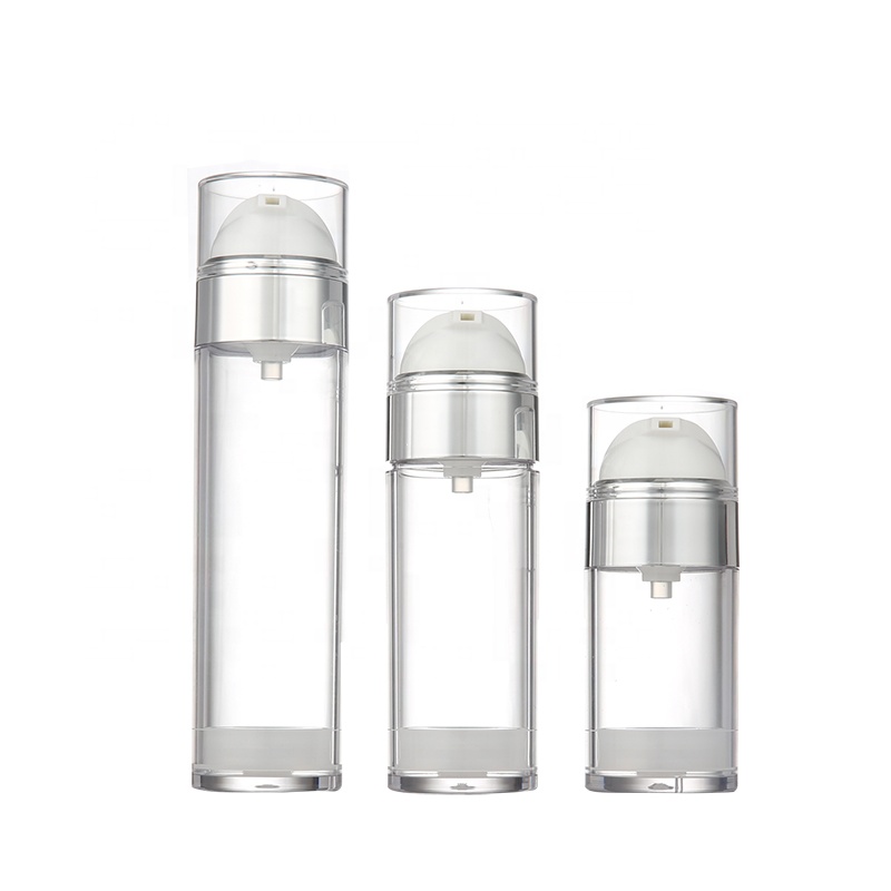 Wholesale Custom 50ml 100ml 120ml Luxury Clear Empty Perfume PET Plastic Spray Lotion Airless Cosmetic Bottle