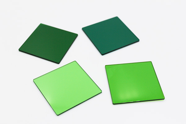 manufacture OEM optical Dia50mm LB7 green filter glass VG8 with aluminium adapter