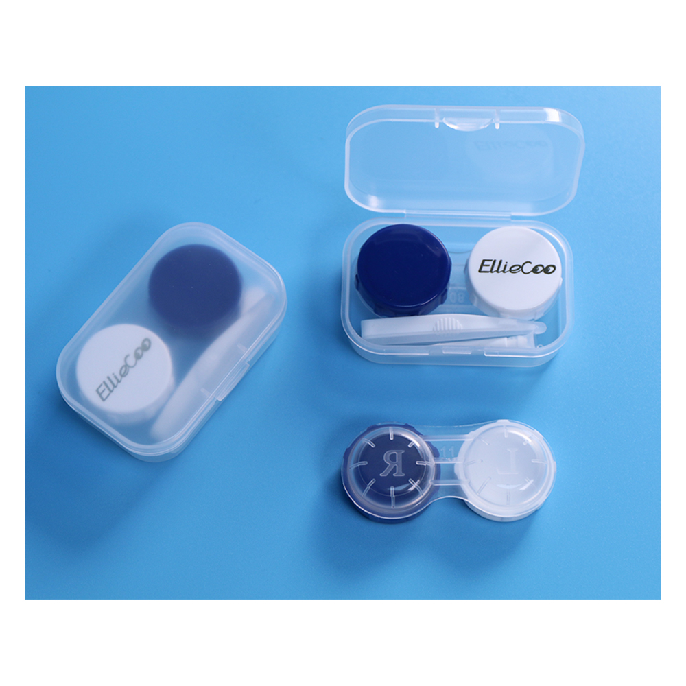 Elliecoo medical grade plastic eye contacts box case contact lens container
