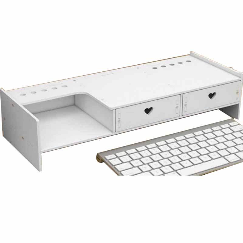 Multifunctional PVC Monitor Stand Riser Mesh Desk Organizer Computer Monitor Heightening Bracket
