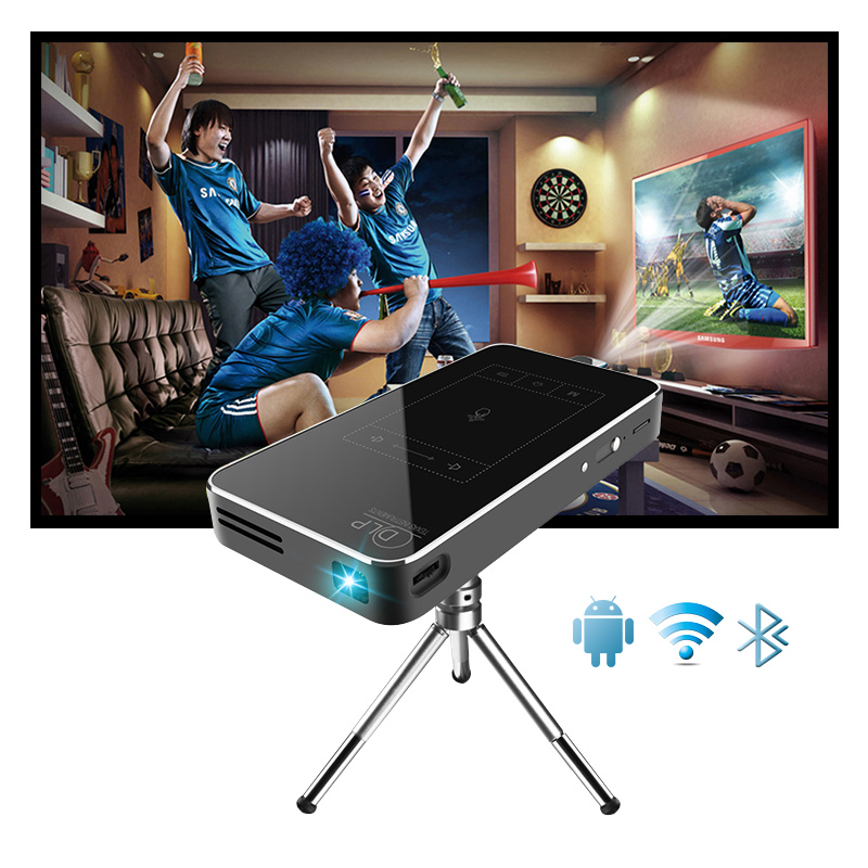 Оригинальный портативный мини-проектор Xnewfun Smart Touch Smart Portable 1080P DLP для домашнего кинотеатра, проектор Pico