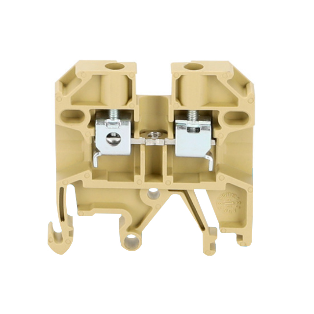 SAK 2.5mm Series Beige Screw Connection Terminal Blocks Rail Flame Retardant Pure Copper Terminal Blocks