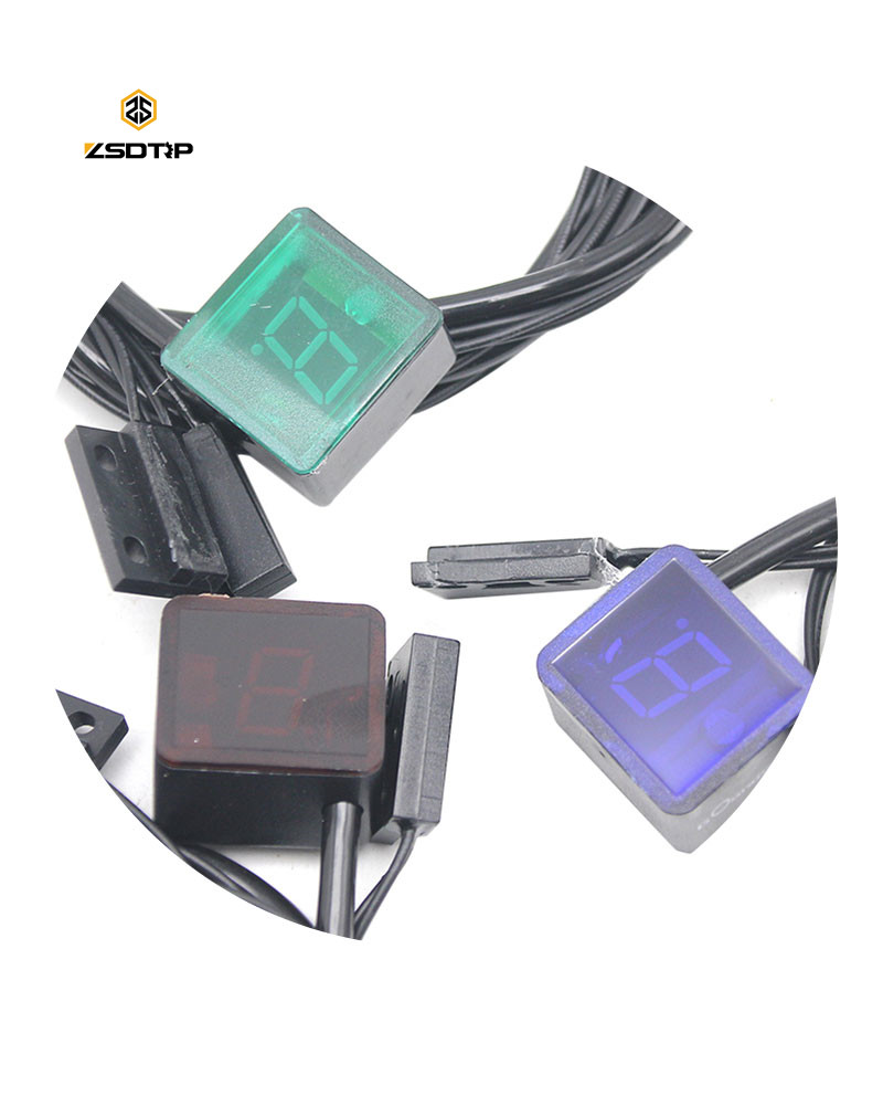 Motorcycle Universal Gear Indicator blue red green Gear counter 27*24.8*15.3mm plastic dial in stock and fast delivery