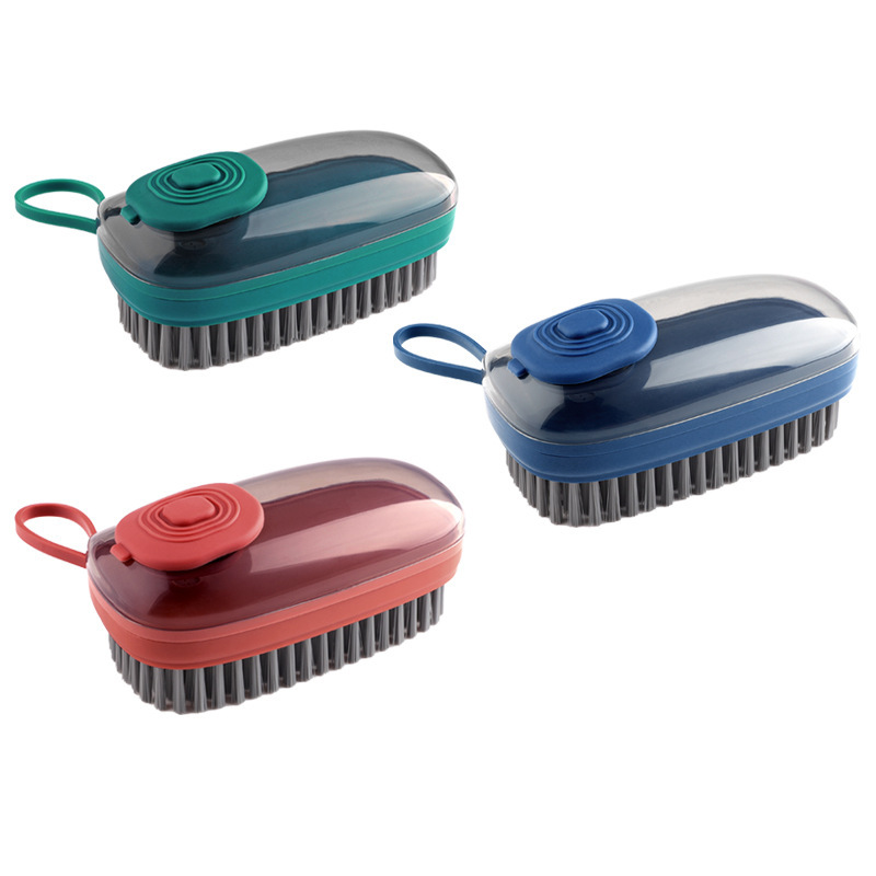 Household Washing Product Liquid Soap Dispensing Washing Brush for Clothes and Shoes