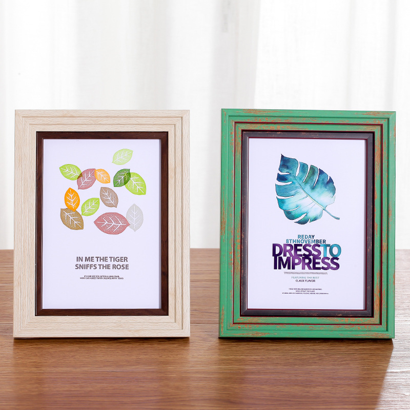 Contrasting color photo frame setting European style creative 5/6/7/8/10 inch A4 picture frame wall-mounted children's photo