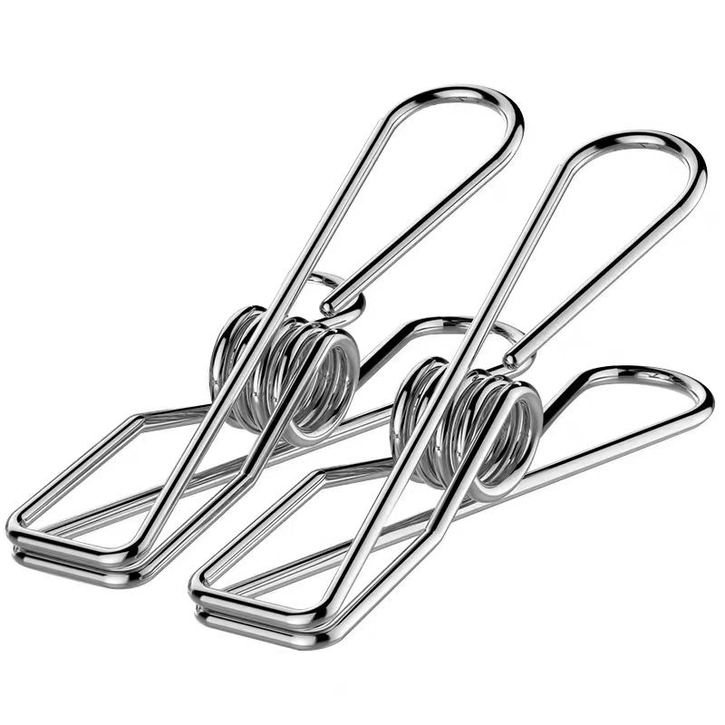 Stainless Steel Clothing Clamps Home Storage Tool Clothes Pegs For Laundry Towels Socks Clothespins Photo Tongs Clip Holders