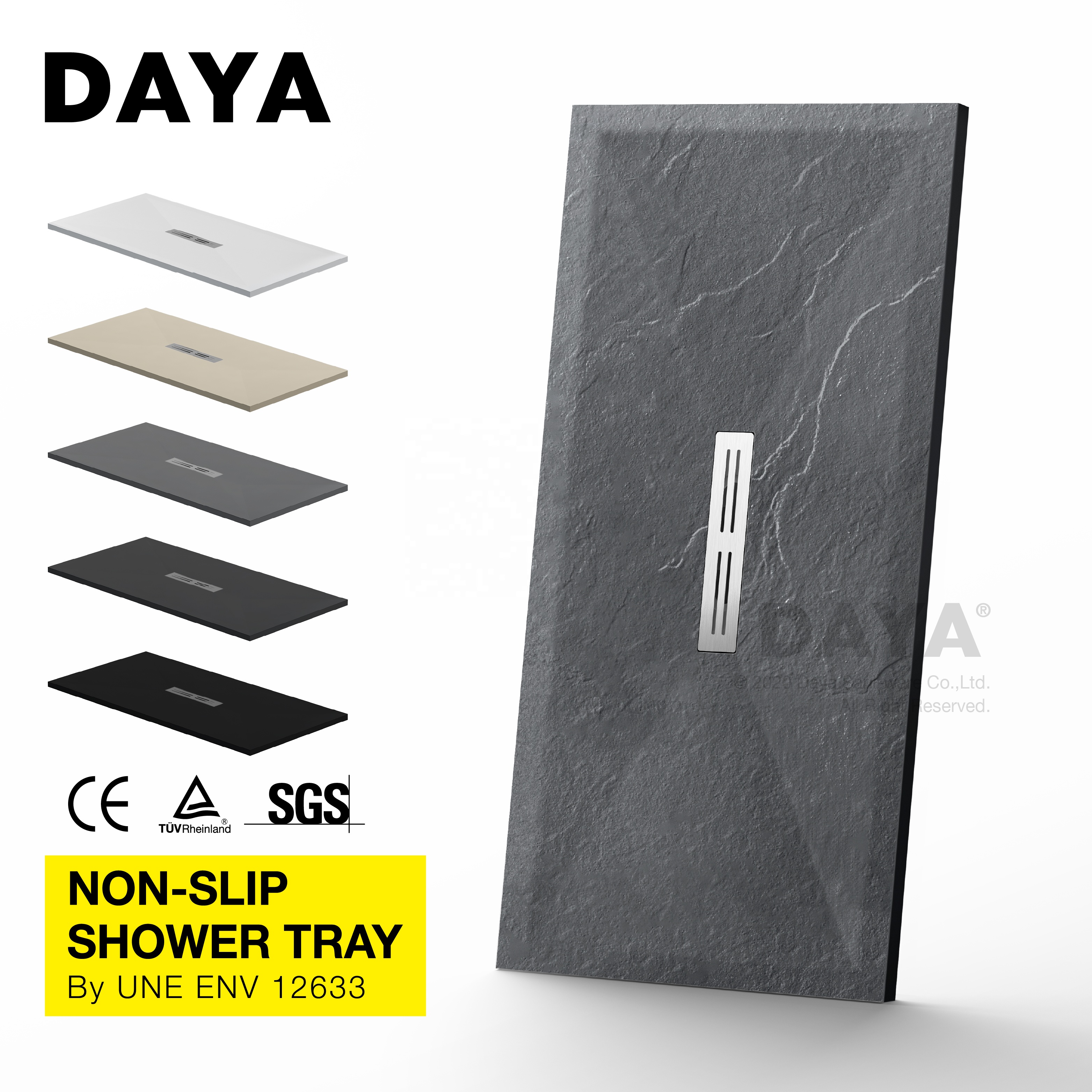 Поднос для душа DAYA из искусственной легкой смолы
