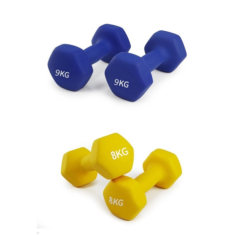 CHRT Amazon Neoprene Dumbbells set Cross Gym Color Fixed Rubber Coated dumbbell weights with adjustable dumbbell rack