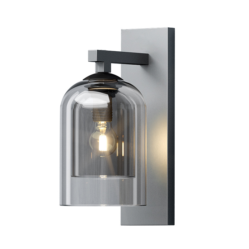 Bedroom Living Room Kitchen Wall Lamp White Art Glass Shade Crystal Sconce Modern Wireless Led