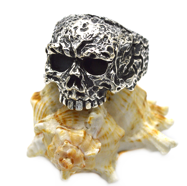 2019 hot selling factory wholesale fashionable European jewelry 925 pure silver skull rings