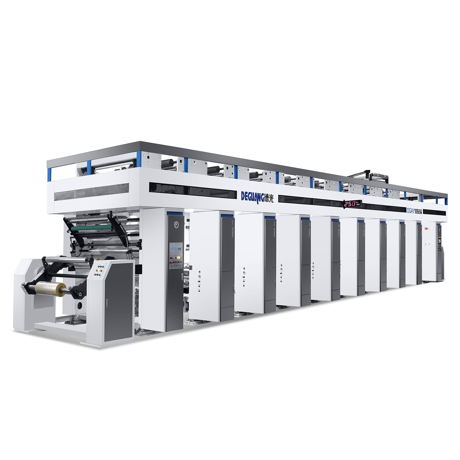 DGAY1250A 8 цветов биаксиально-ориентированной пластиковой полиэтиленовой пленки управления серводвигателем ротационная печатная машина