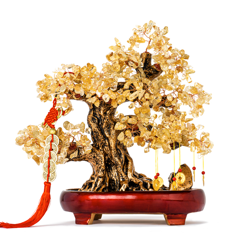 Special design gift feng shui crystal tree wedding money tree crystal