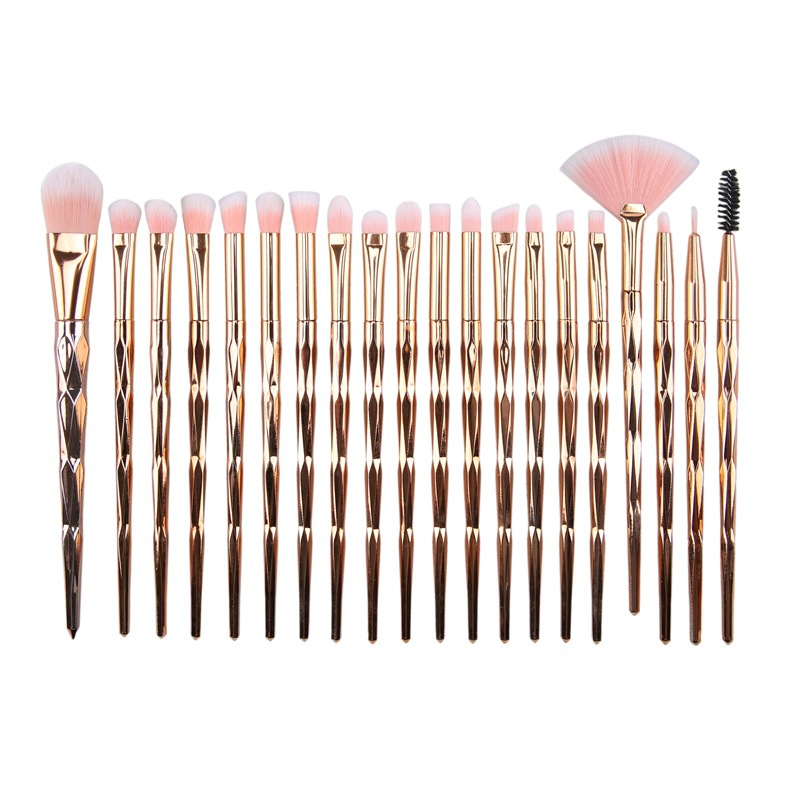 20pcs private label plastic handle vegan beauty eye shadow makeup brush set with custom logo hot
