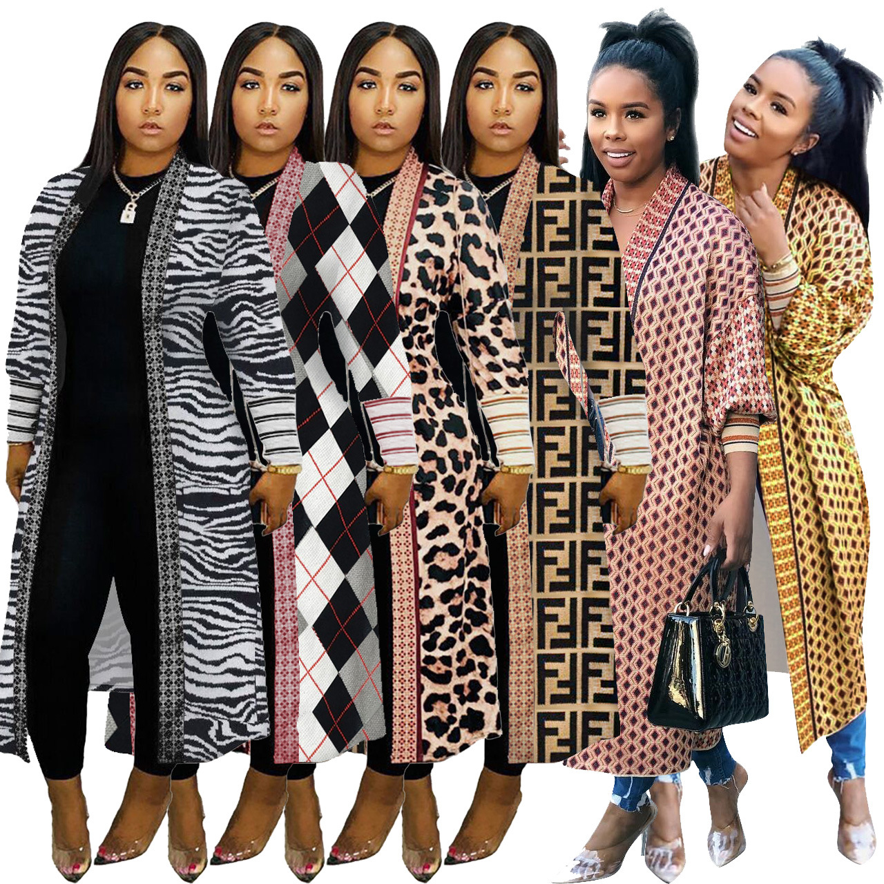 Welkin 2021 amazon hot sale warm leopard long robe for woman