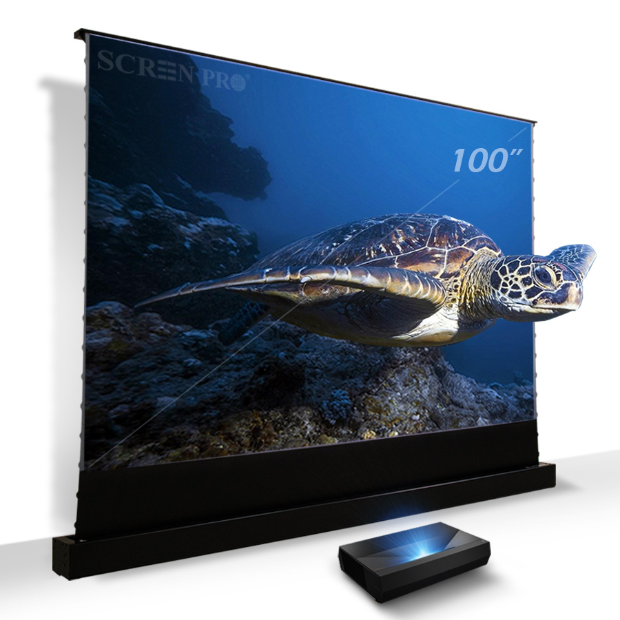 SCREENPRO ALR проектор экран 100 дюйма 4K пол рост экран окружающего света отклонения проекционный экран небольшого размера для UST проектор