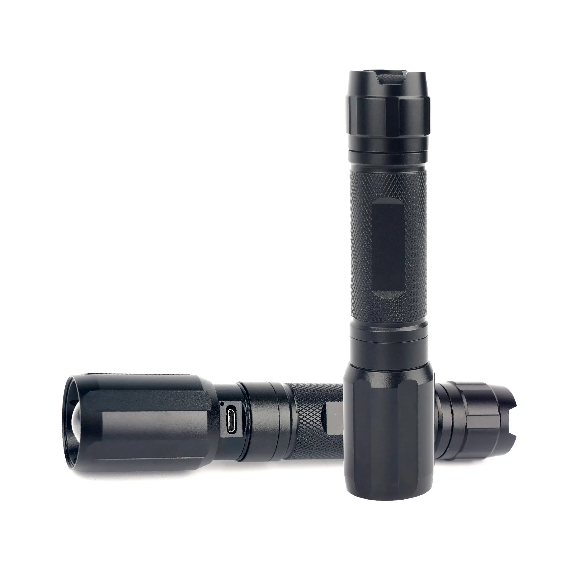 2000LM Torch Light Self Defensive Rechargeable Tactical Led Flashlight