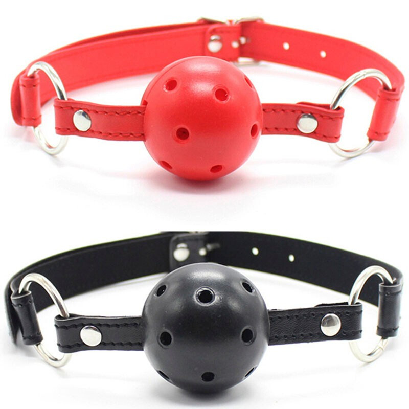 BDSM Mouth Gags Bondage set PU Leather Hard Gag Fot Bdsm Player Plastic Ball Gag Sex Toys