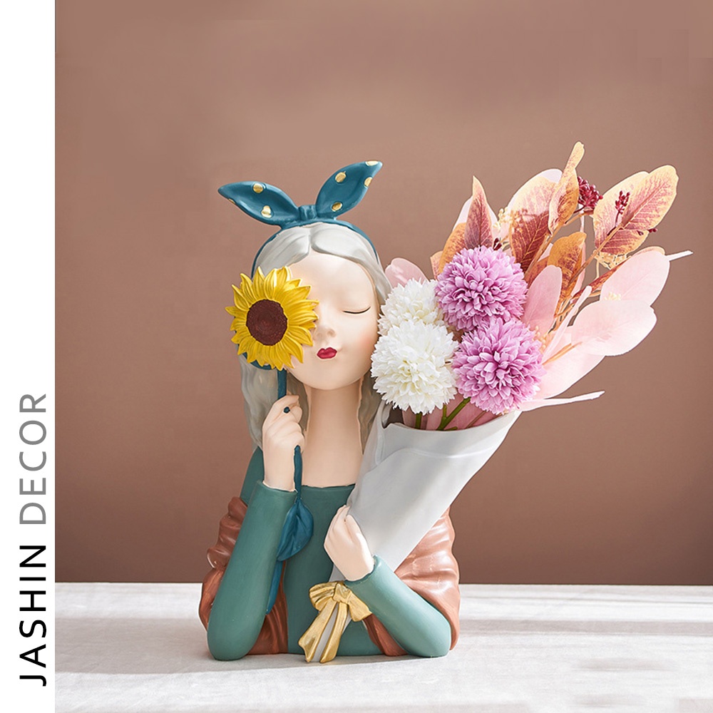 Modern Nordic Style Home Interior Decoration Accessories Face Model Resin Art Resin Ornaments