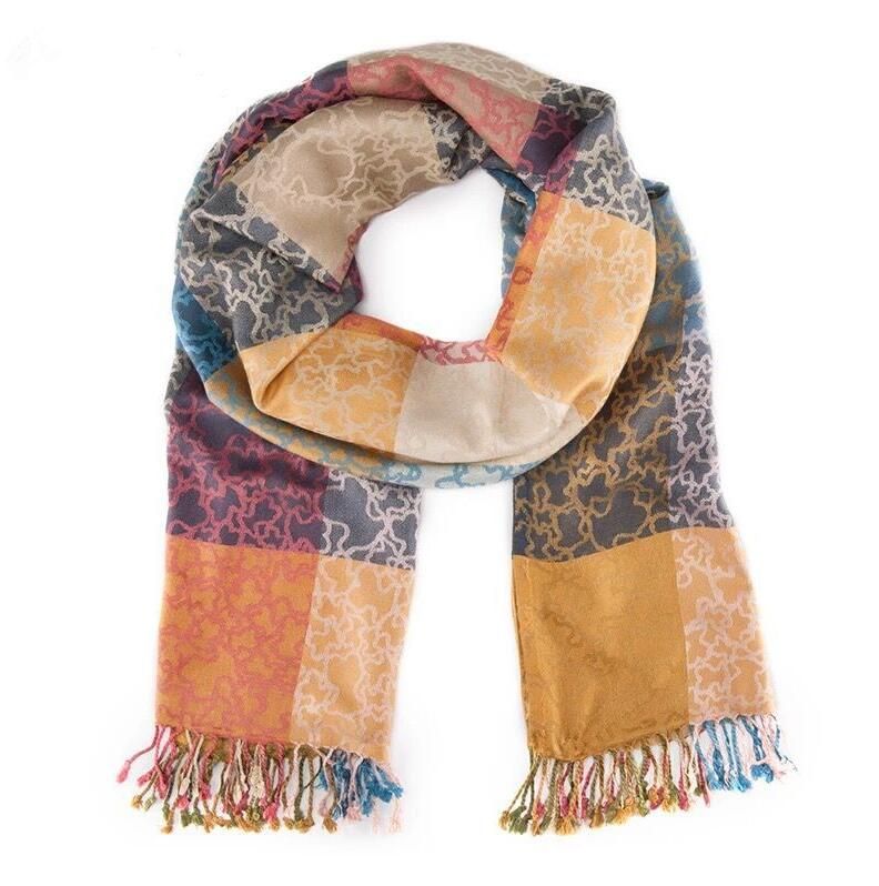 Custom Brand Design Digital Printing Famous Brand bear Scarf Jewelry 2020 New Trending Cotton Scarf Luxury Brand Scarves