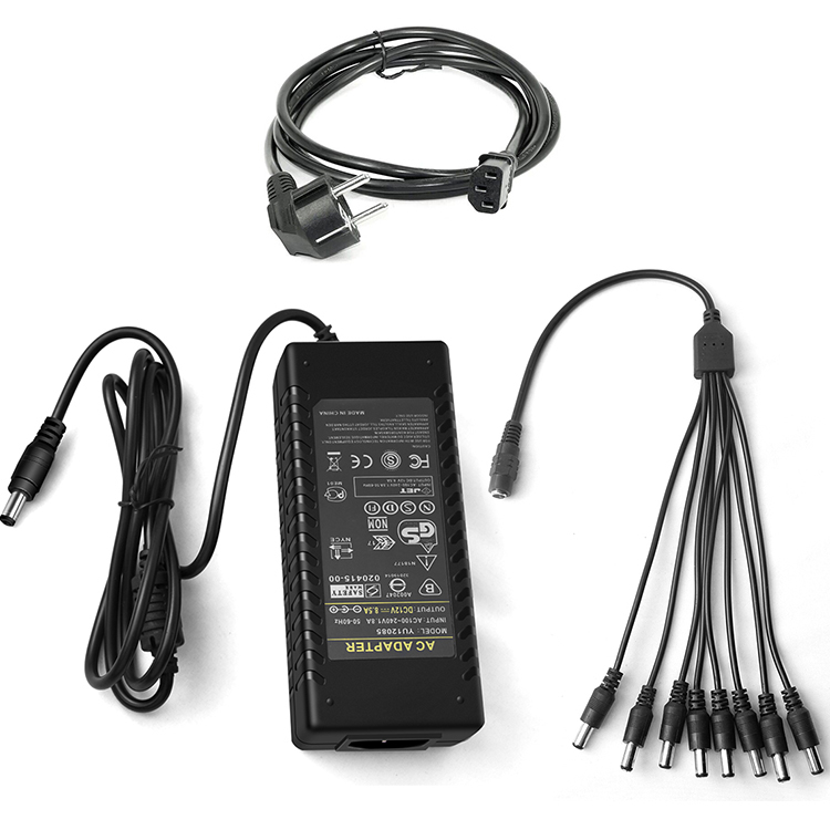 AC 100-240V DC/DC 12V 8A адаптер питания с сертификацией от 1 года до 8 разветвитель питания кабель для камеры безопасности системы аксессуары адаптер 12 В