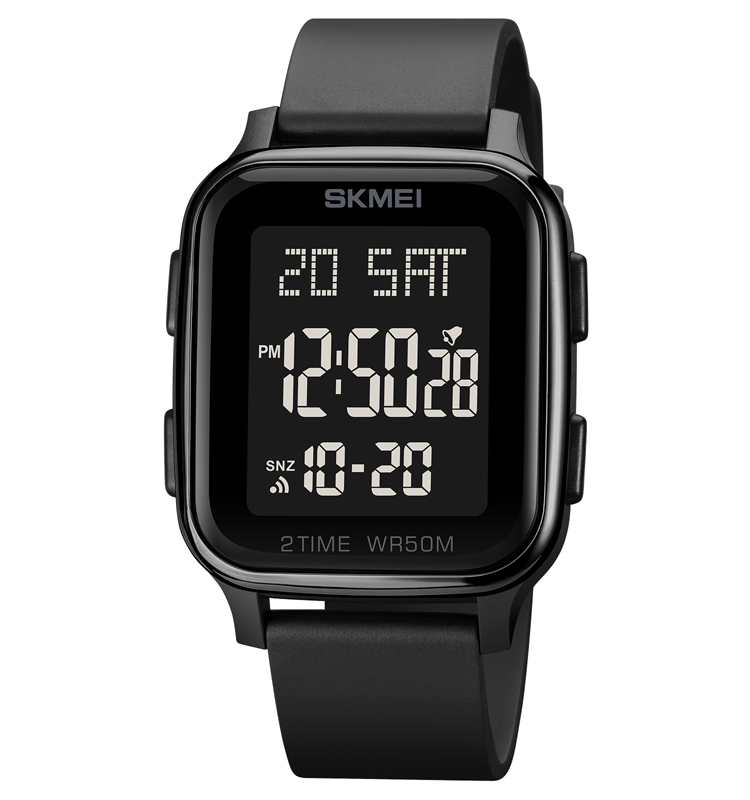 Top selling skmei 1858 jam tangan rectangular 50 meters water resistance digital watch sport watch men wrist