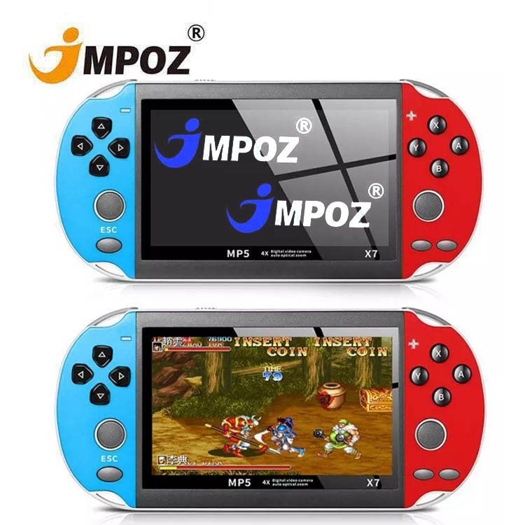 Игровая консоль X7 с 4,3 дюймовым TFT-экраном, портативная игровая консоль с перезаряжаемым аккумулятором, поддержка видеомузыки, карты памяти